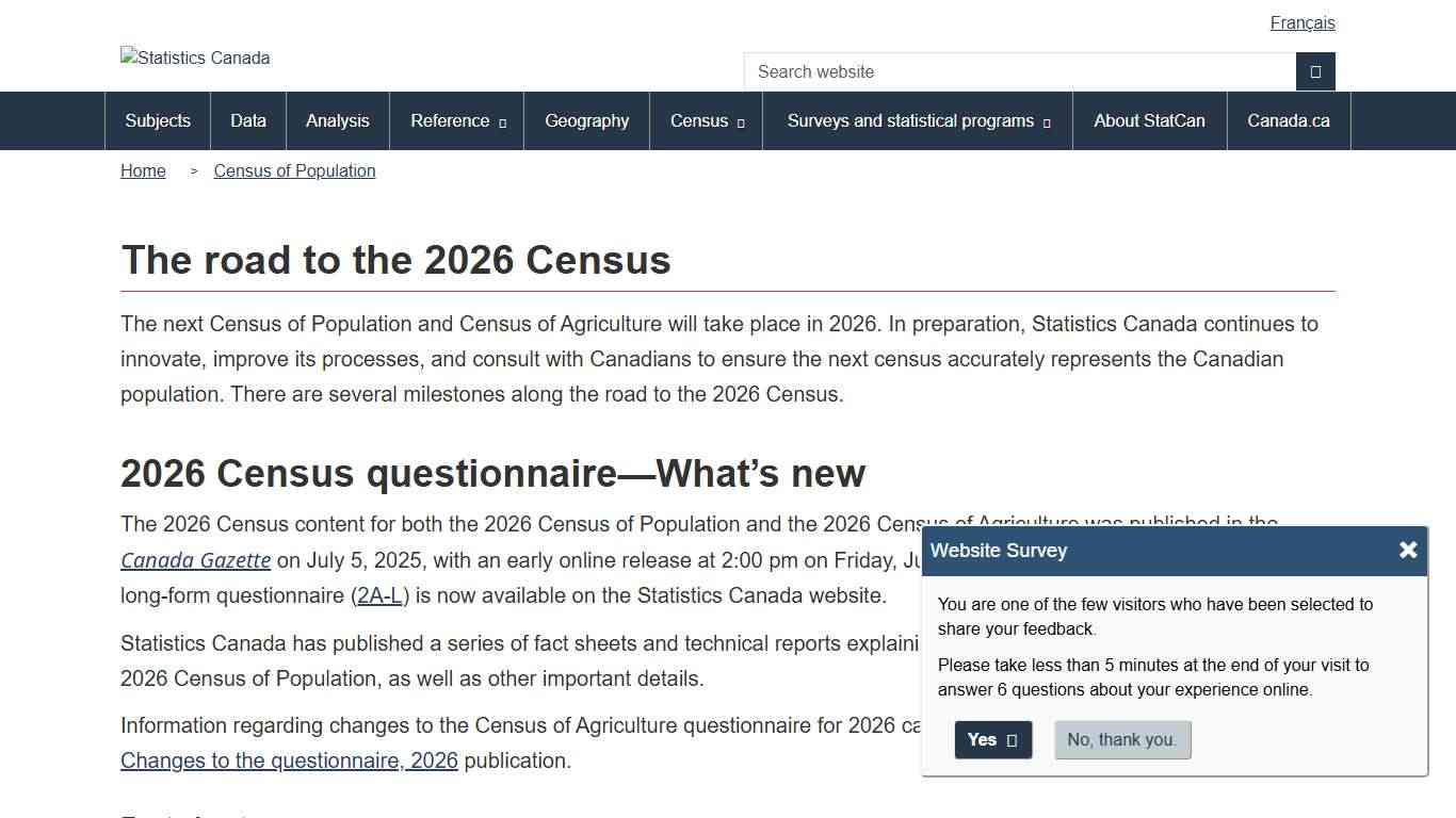 The road to the 2026 Census